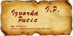 Izvorka Pučić vizit kartica